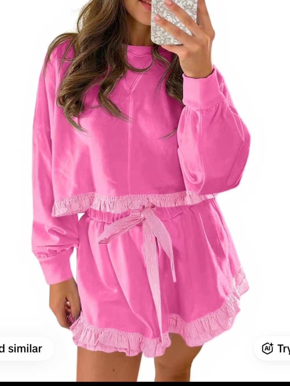 Pink matching set with skort